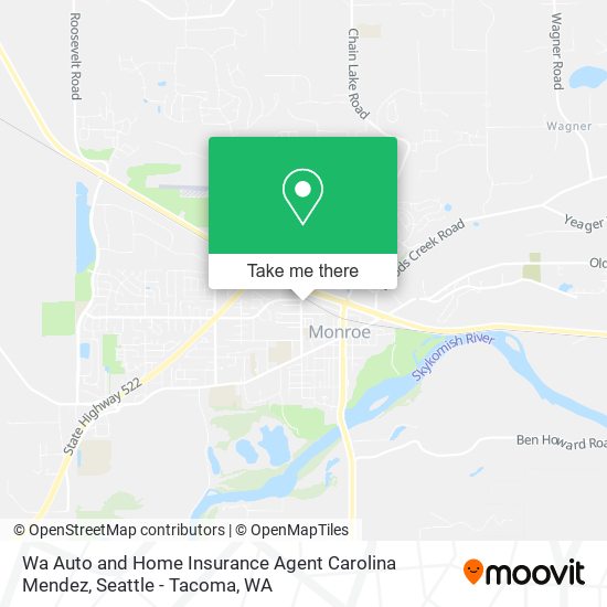 Mapa de Wa Auto and Home Insurance Agent Carolina Mendez