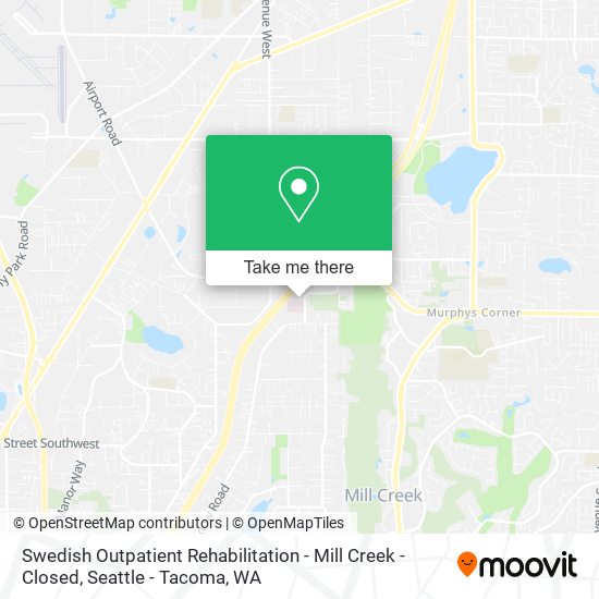 Swedish Outpatient Rehabilitation - Mill Creek - Closed map