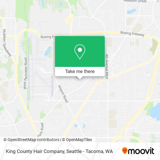 King County Hair Company map