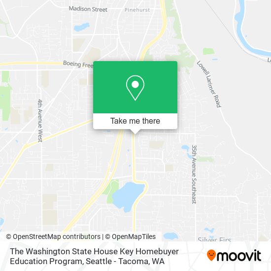 The Washington State House Key Homebuyer Education Program map