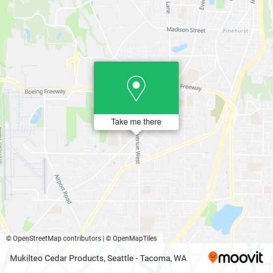 Mukilteo Cedar Products map