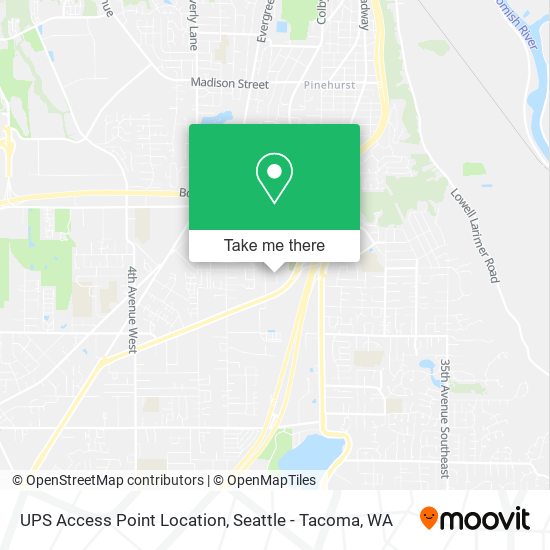 UPS Access Point Location map