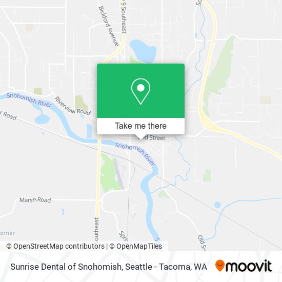 Sunrise Dental of Snohomish map