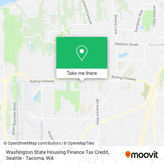 Mapa de Washington State Housing Finance Tax Credit