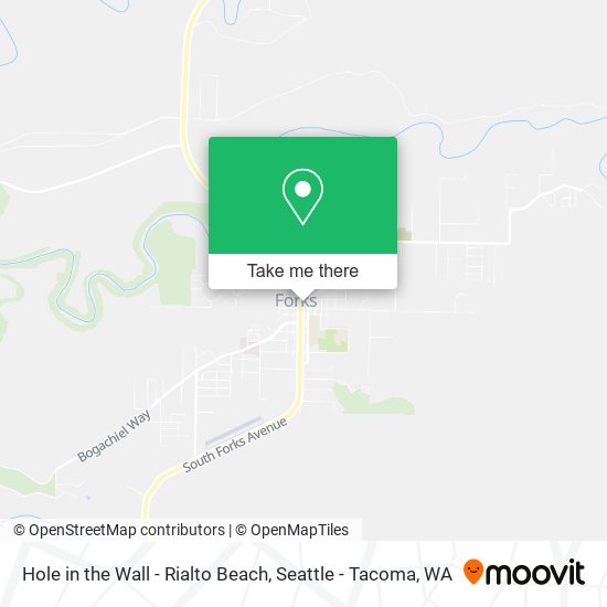 Mapa de Hole in the Wall - Rialto Beach