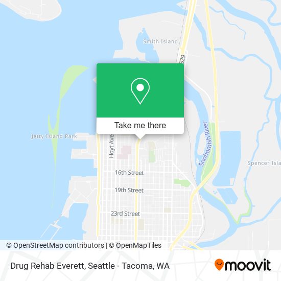 Drug Rehab Everett map
