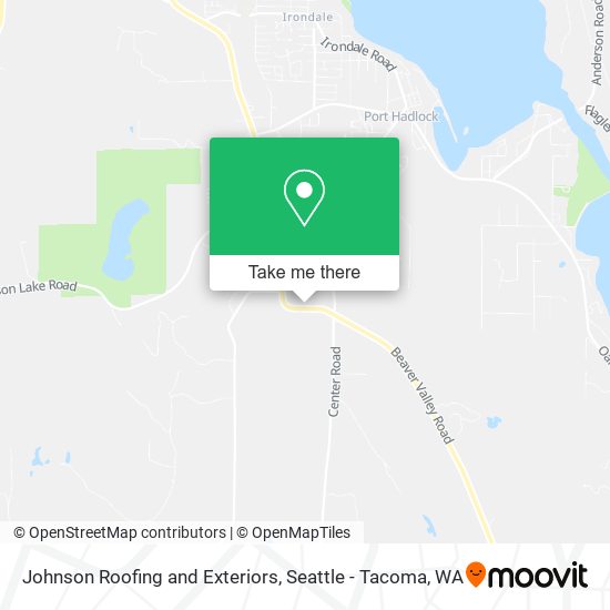 Johnson Roofing and Exteriors map