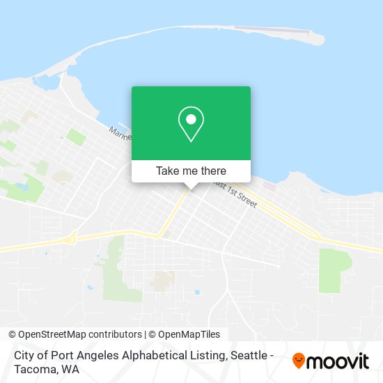 City of Port Angeles Alphabetical Listing map