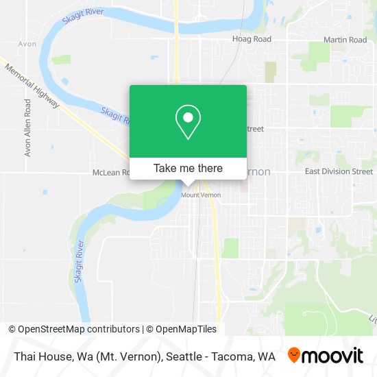 Thai House, Wa (Mt. Vernon) map