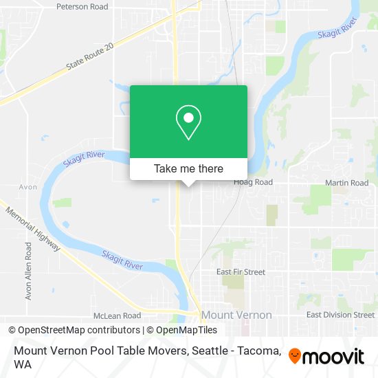 Mapa de Mount Vernon Pool Table Movers