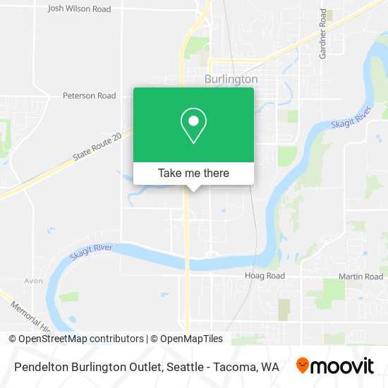 Pendelton Burlington Outlet map