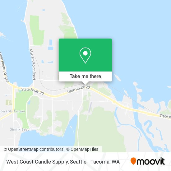 Mapa de West Coast Candle Supply
