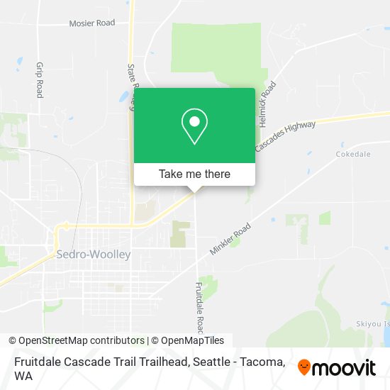 Mapa de Fruitdale Cascade Trail Trailhead
