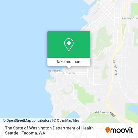 The State of Washington Department of Health map