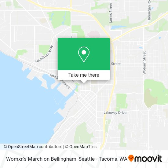 Womxn's March on Bellingham map