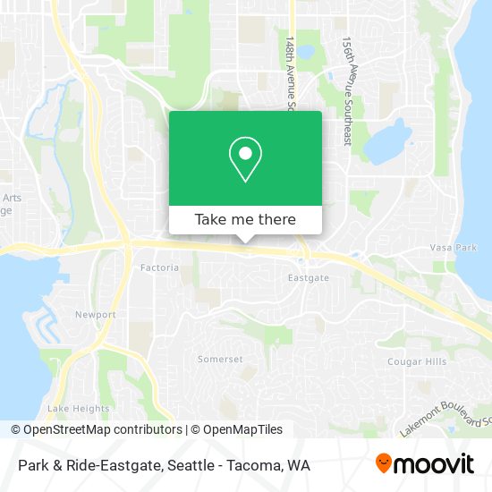 Park & Ride-Eastgate map