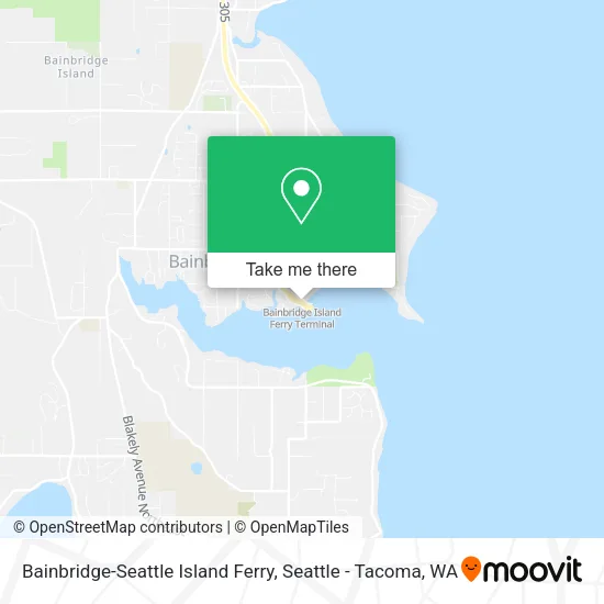 Bainbridge-Seattle Island Ferry map