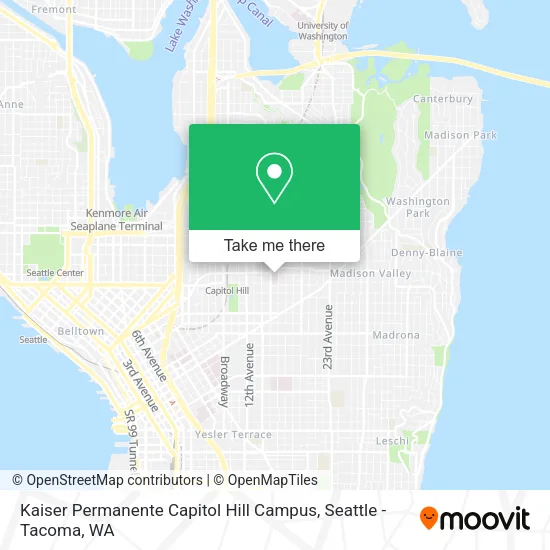Kaiser Permanente Capitol Hill Campus map