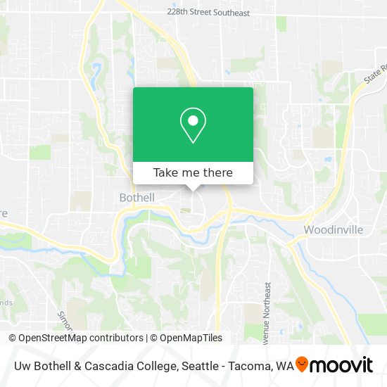 Uw Bothell & Cascadia College map