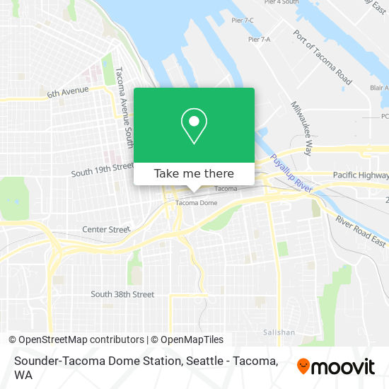 Sounder-Tacoma Dome Station map