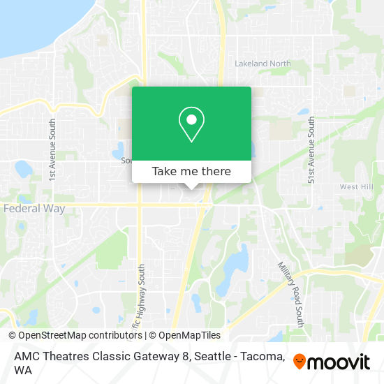AMC Theatres Classic Gateway 8 map