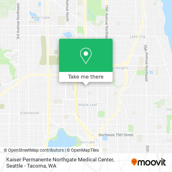 Mapa de Kaiser Permanente Northgate Medical Center