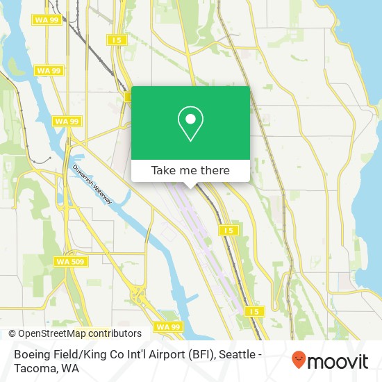 Boeing Field / King Co Int'l Airport (BFI) map