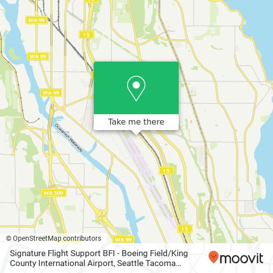 Mapa de Signature Flight Support BFI - Boeing Field / King County International Airport