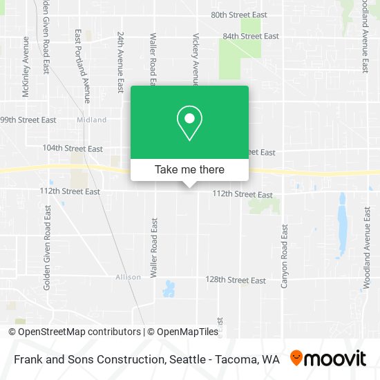 Frank and Sons Construction map