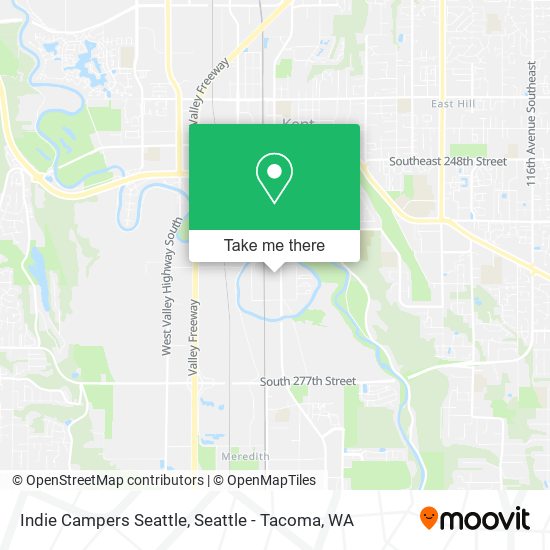 Mapa de Indie Campers Seattle