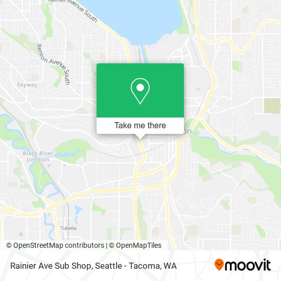 Rainier Ave Sub Shop map