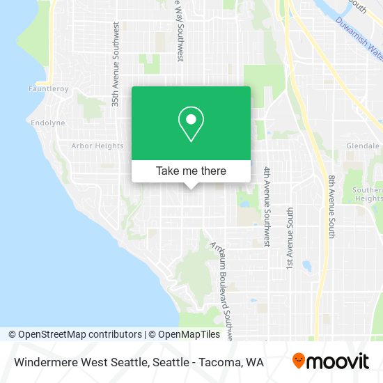 Windermere West Seattle map