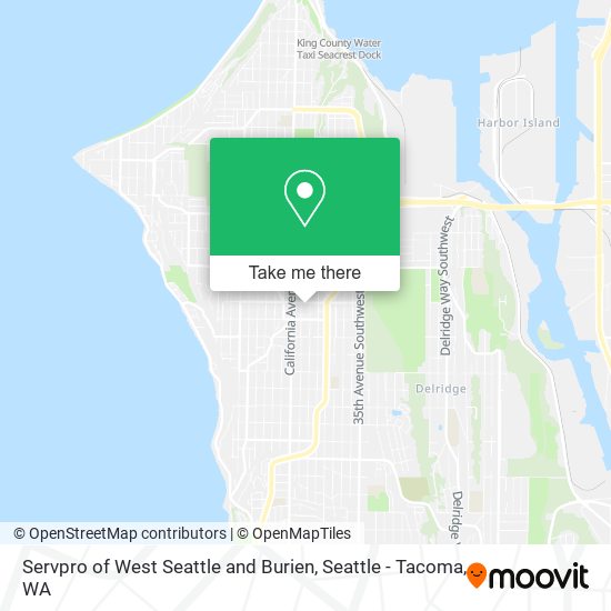 Mapa de Servpro of West Seattle and Burien