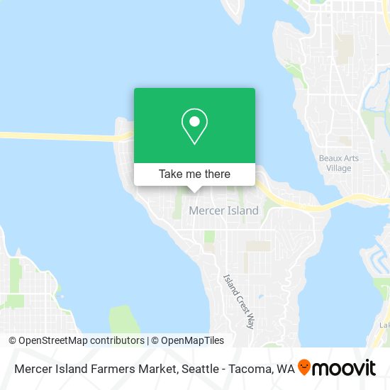 Mercer Island Farmers Market map