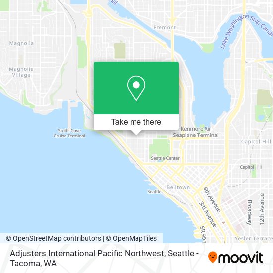 Mapa de Adjusters International Pacific Northwest