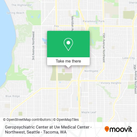 Mapa de Geropsychiatric Center at Uw Medical Center - Northwest