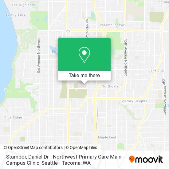 Stambor, Daniel Dr - Northwest Primary Care Main Campus Clinic map