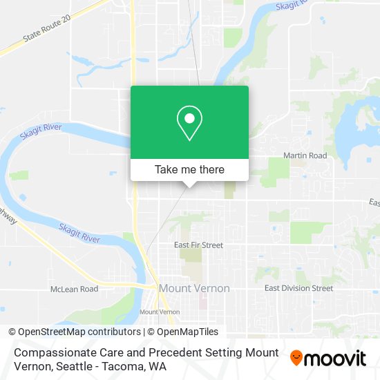 Compassionate Care and Precedent Setting Mount Vernon map