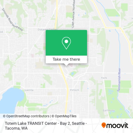 Totem Lake TRANSIT Center - Bay 2 map