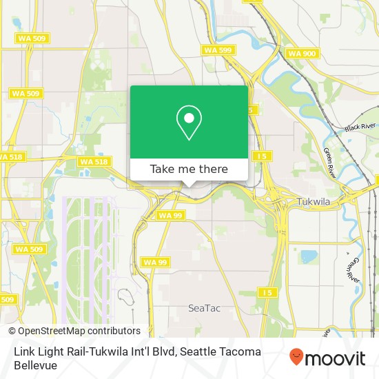 Link Light Rail-Tukwila Int'l Blvd map