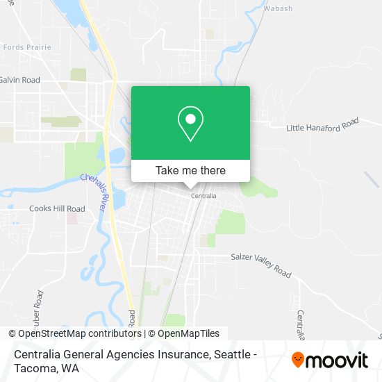 Mapa de Centralia General Agencies Insurance