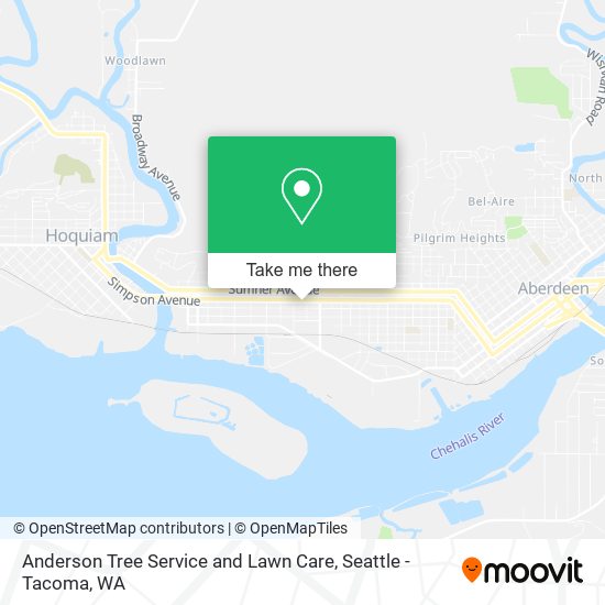 Anderson Tree Service and Lawn Care map