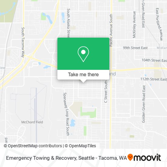 Mapa de Emergency Towing & Recovery