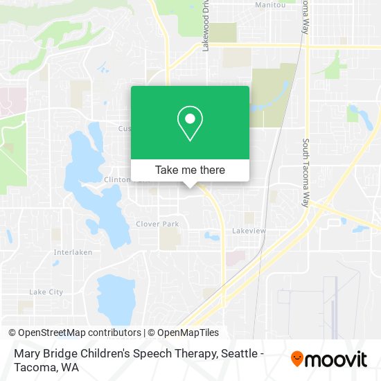 Mary Bridge Children's Speech Therapy map