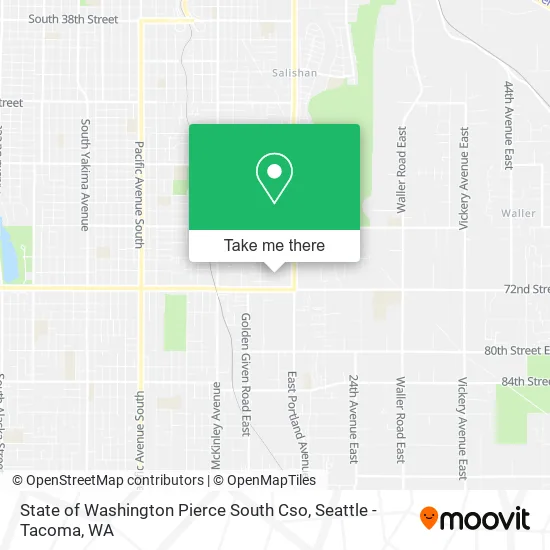 Mapa de State of Washington Pierce South Cso