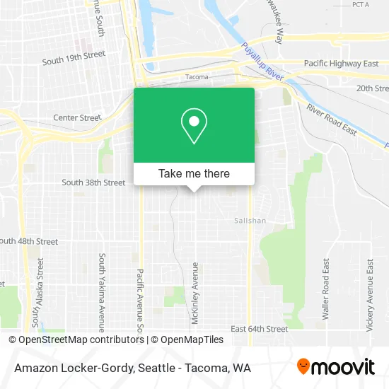 Mapa de Amazon Locker-Gordy