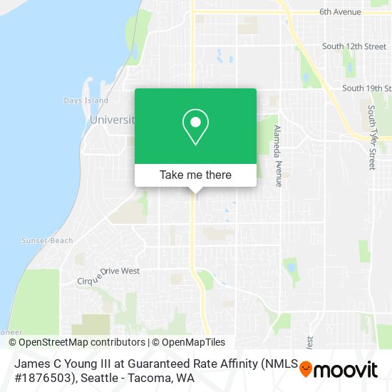 James C Young III at Guaranteed Rate Affinity (NMLS #1876503) map