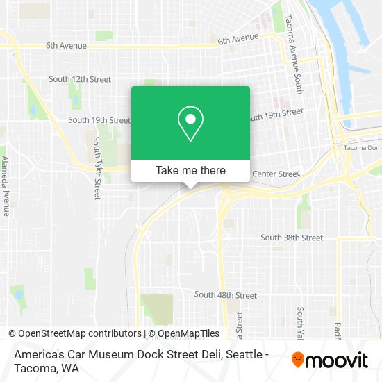 America's Car Museum Dock Street Deli map