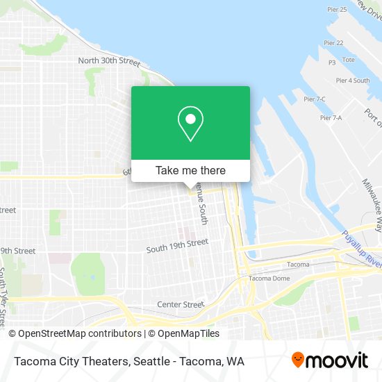 Tacoma City Theaters map