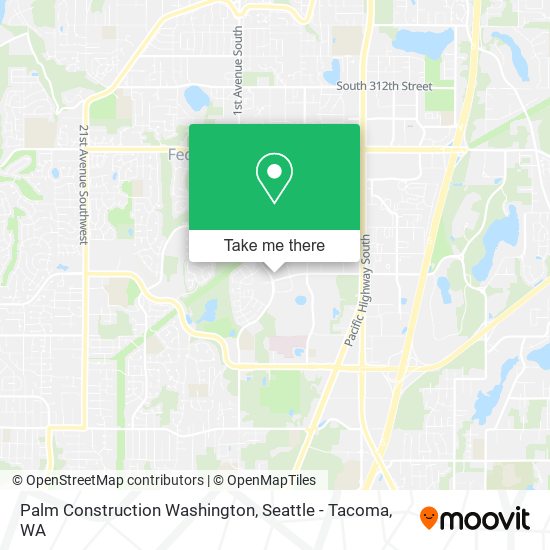 Mapa de Palm Construction Washington